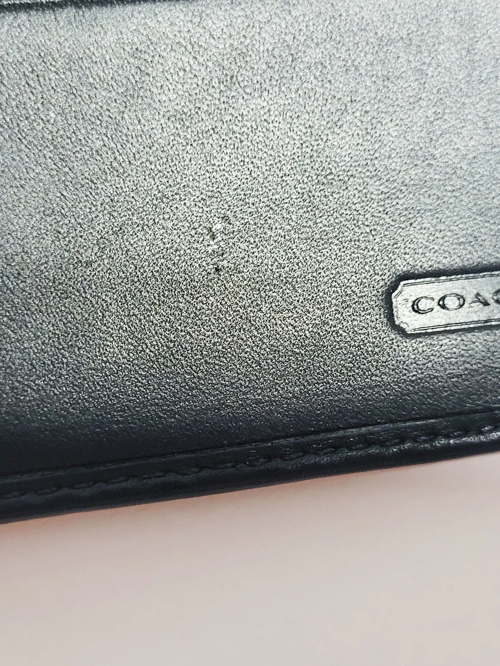Coach Signature Logo Black and Tan Continental Wallet - Picture 4 of 8